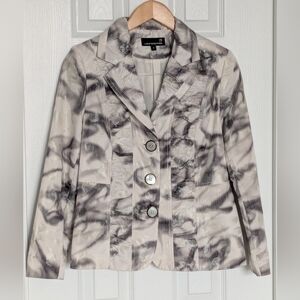Laura Petites Women (6) Striking Blazer/Jacket With Ruching & Metallic Buttons